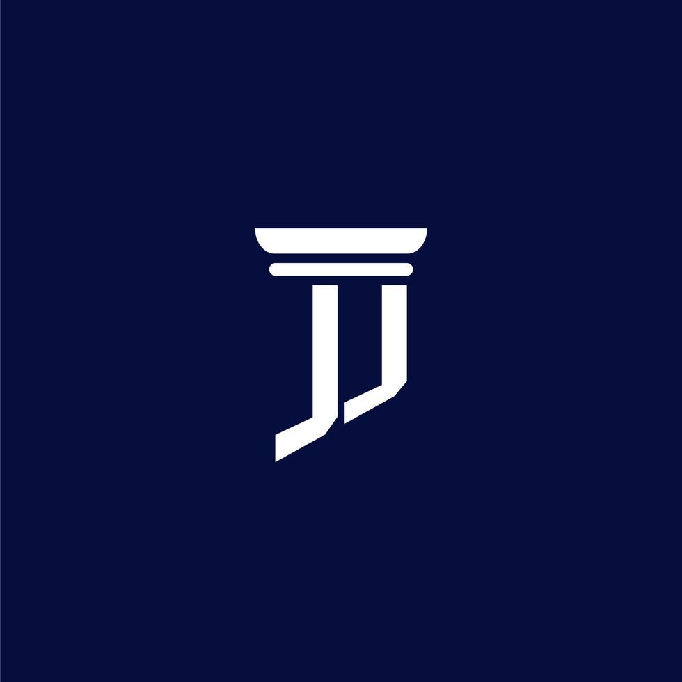 jj design de logotipo de monograma inicial para escritório de advocacia vetor