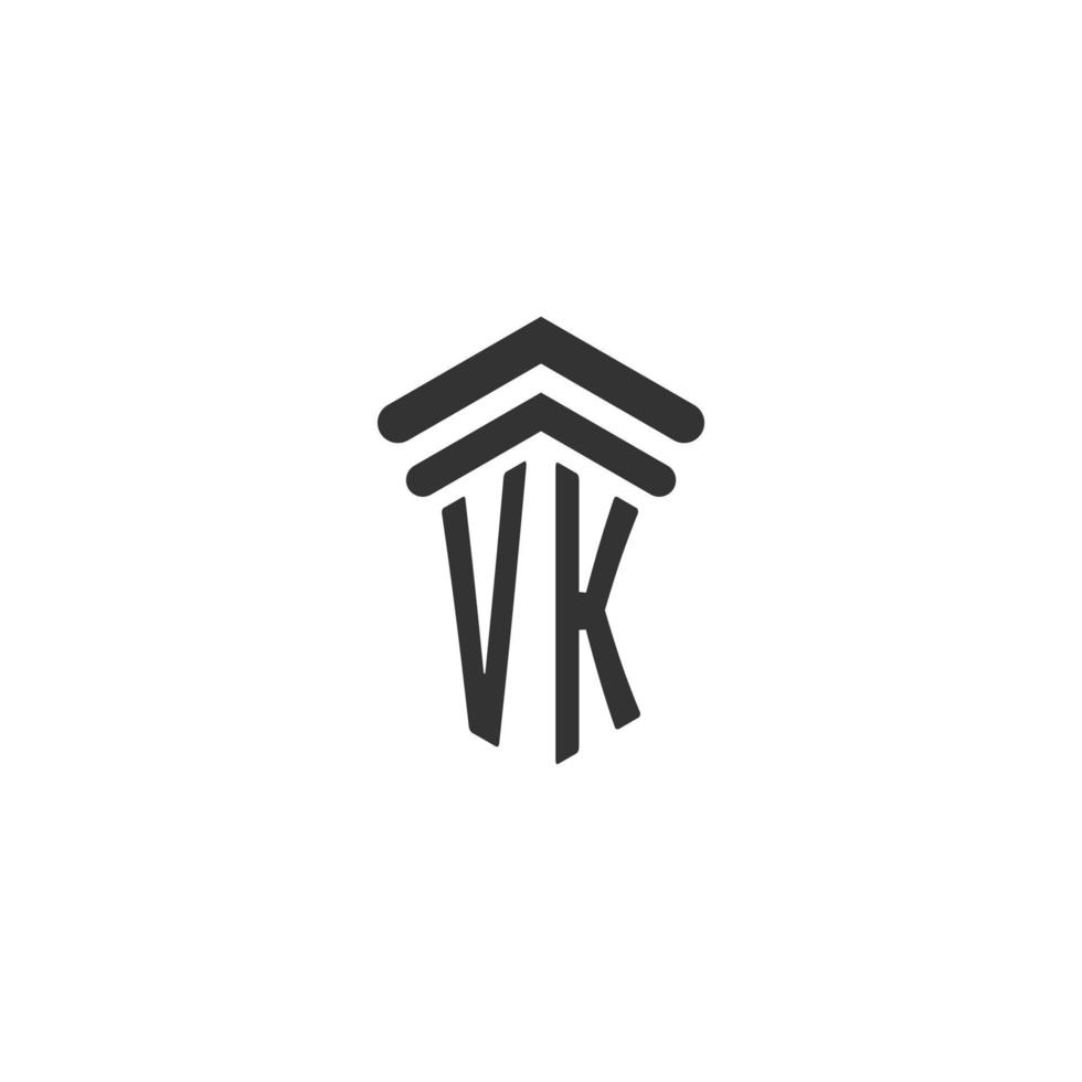 vk inicial para design de logotipo de escritório de advocacia vetor