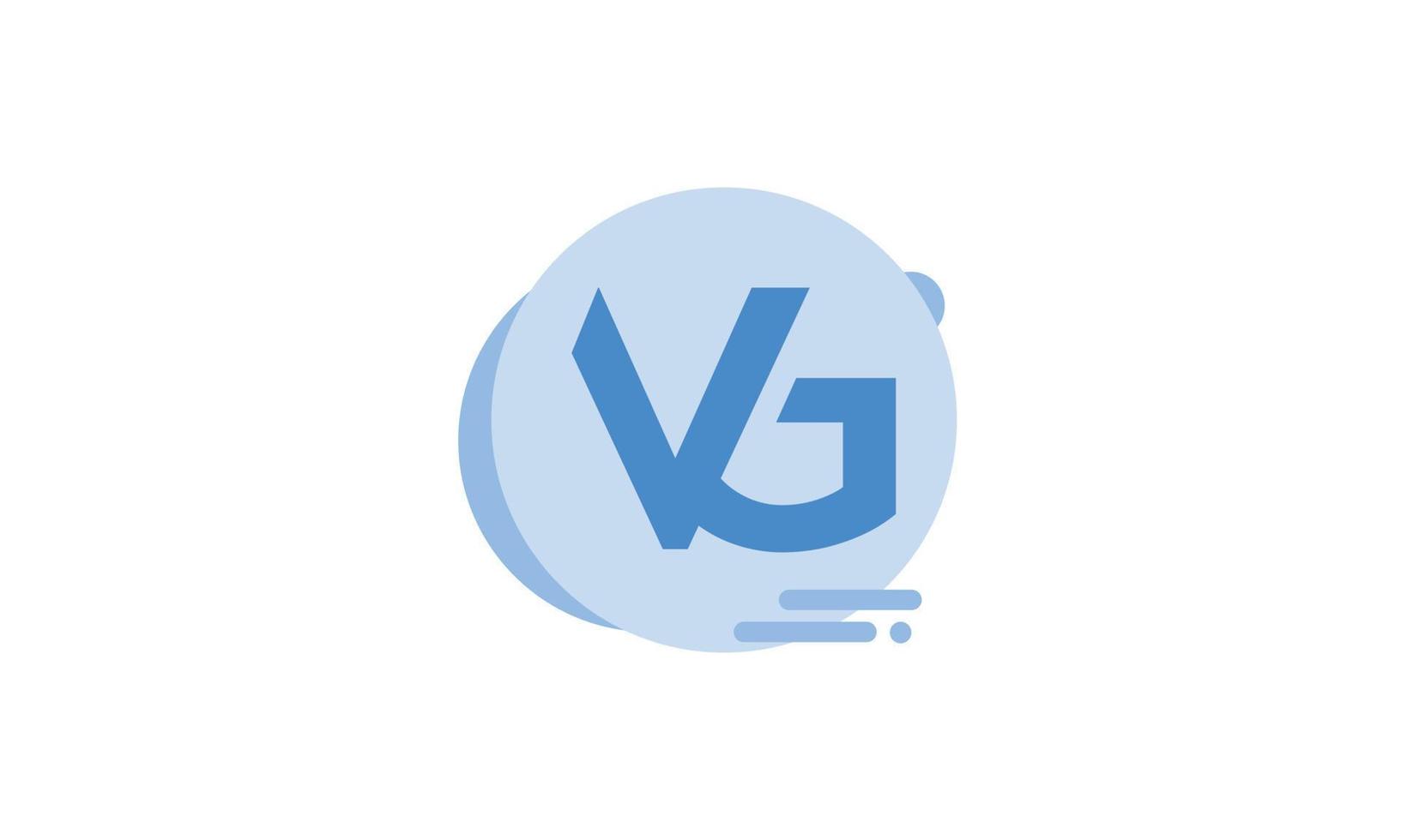 letras do alfabeto iniciais monograma logotipo vg, gv, v e g vetor