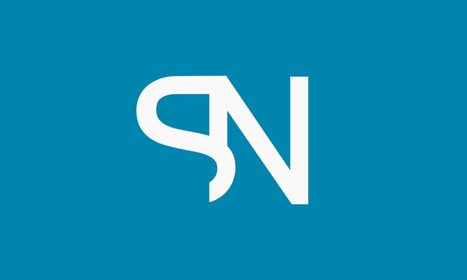 letras do alfabeto iniciais monograma logotipo sn, ns, s e n vetor