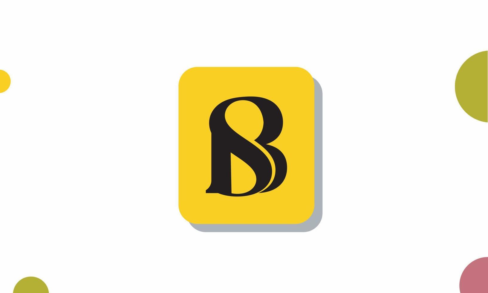 letras do alfabeto iniciais monograma logotipo bs, sb, b e s vetor
