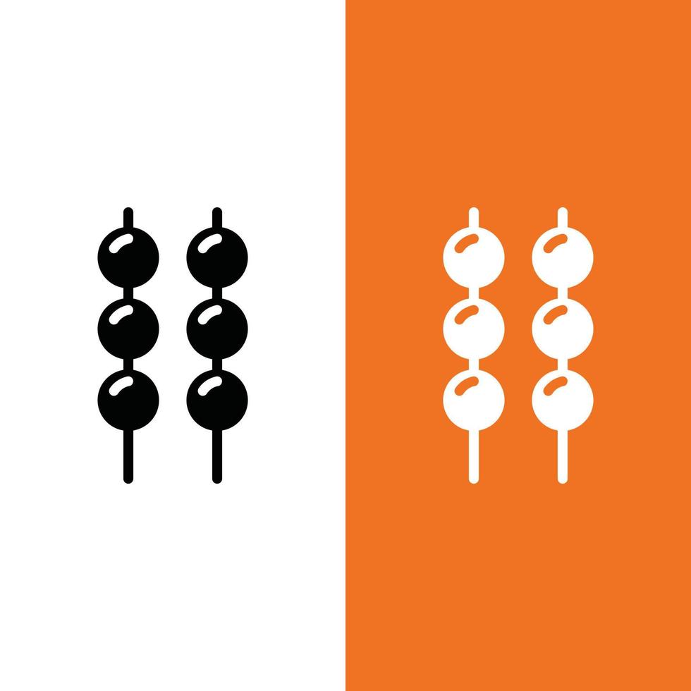 logotipo do ícone do vetor dango no estilo glifo