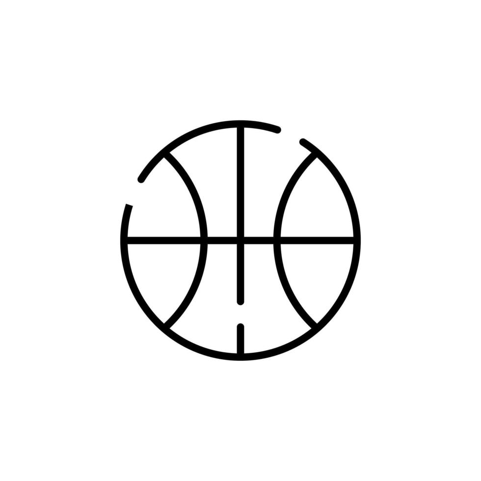 modelo de logotipo de ilustração vetorial de ícone de linha pontilhada de basquete. adequado para muitos propósitos. vetor