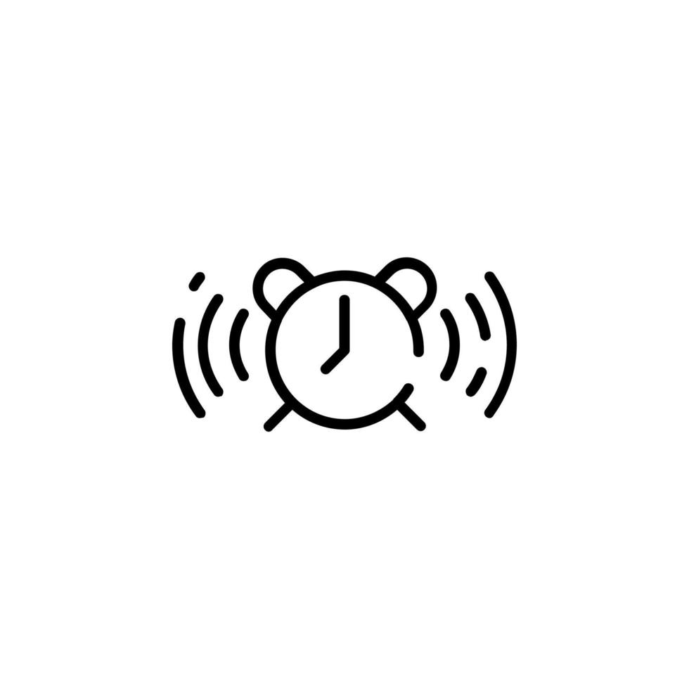 alarme, modelo de logotipo de ilustração vetorial de ícone de linha pontilhada de temporizador. adequado para muitos propósitos. vetor