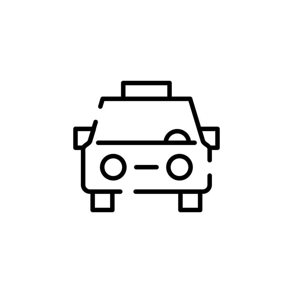 táxi, táxi, viagens, modelo de logotipo de ilustração vetorial de ícone de linha pontilhada de transporte. adequado para muitos propósitos. vetor