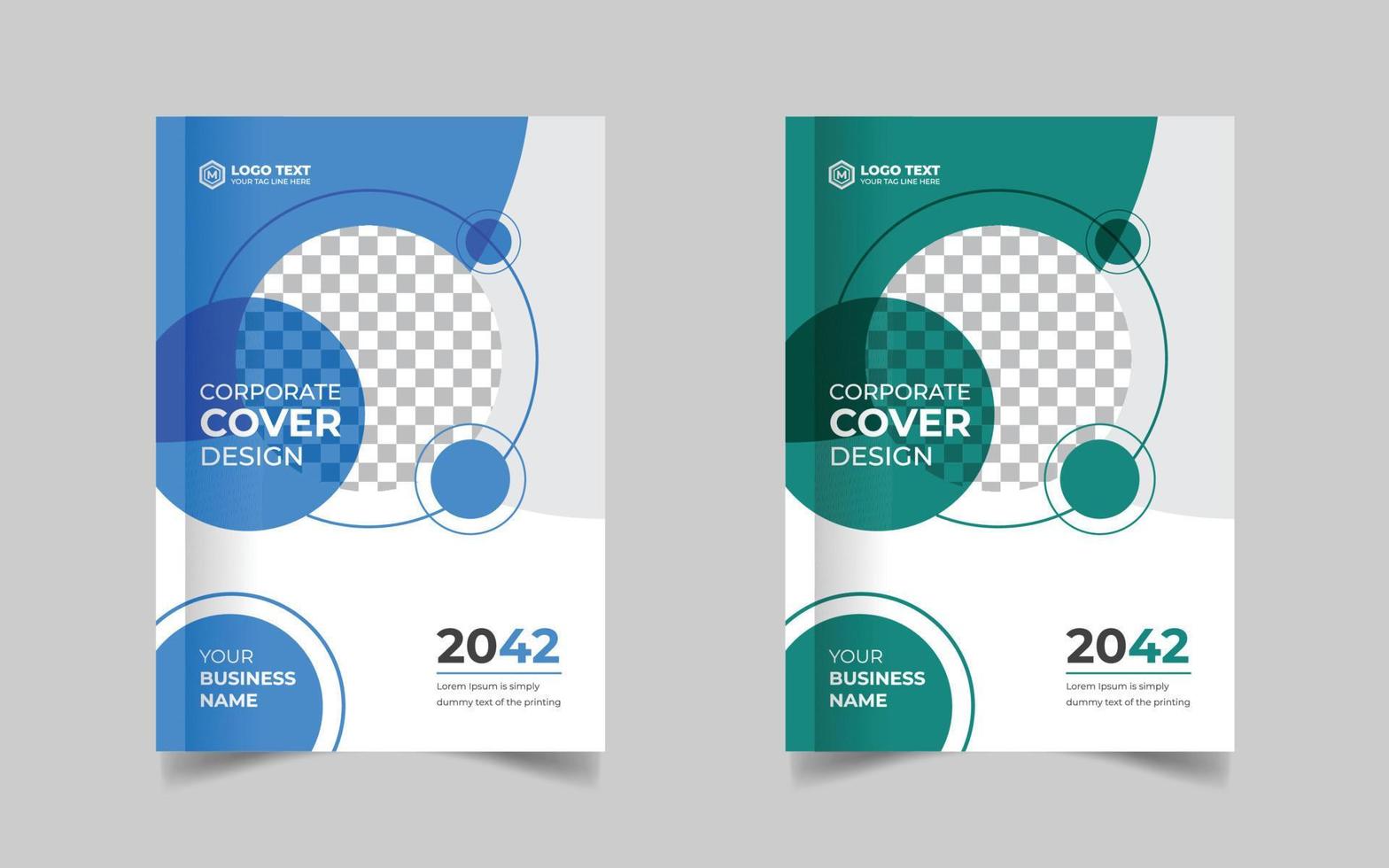 modelo de design de capa de livro corporativo em a4. pode ser adaptado para brochura, relatório anual, revista, pôster, apresentação de negócios, portfólio, folheto, dobra, banner, site vetor