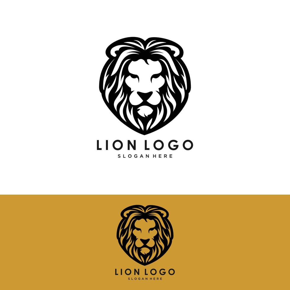 logotipo do leão logotipo da cabeça do ícone vetor