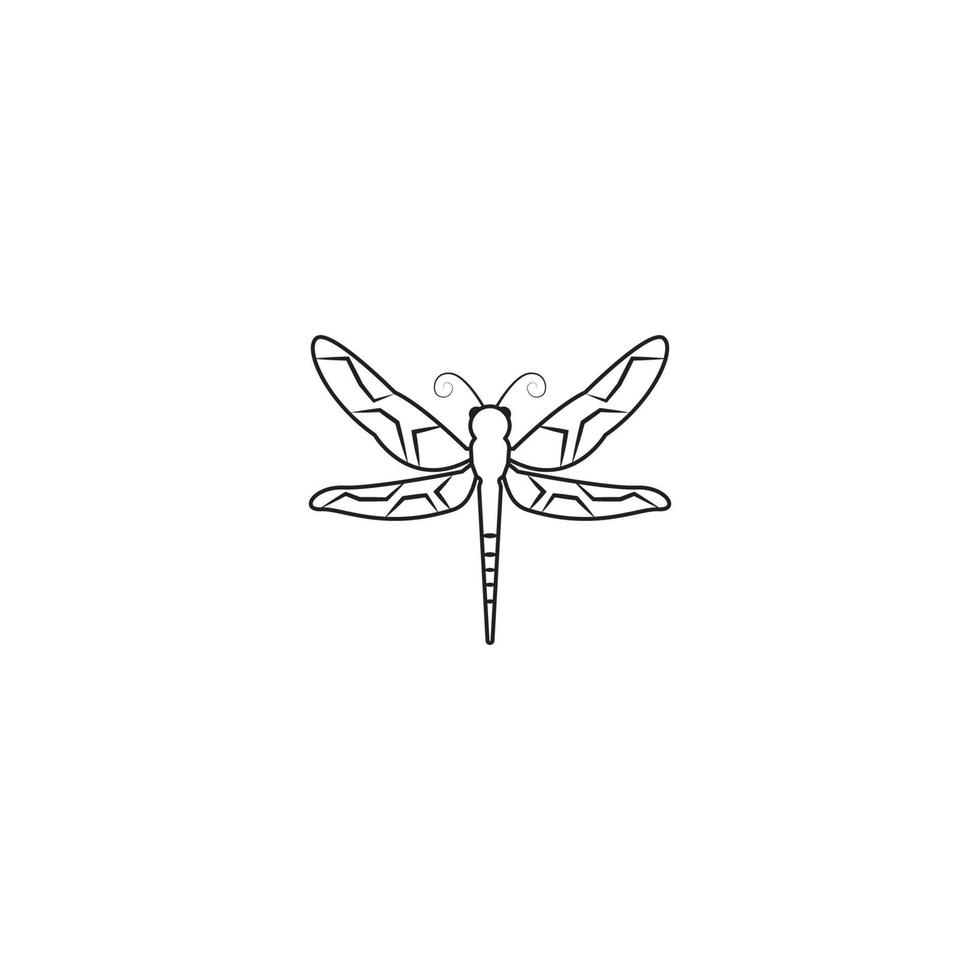 design de modelo de ilustração vetorial ícone libélula. vetor
