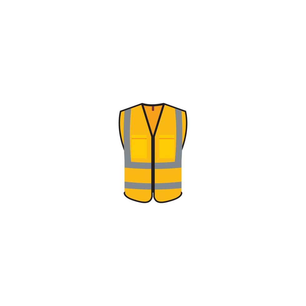 ícone de colete de trabalhador da construção civil. vetor