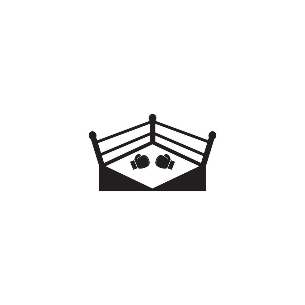 logotipo do ringue de boxe vetor