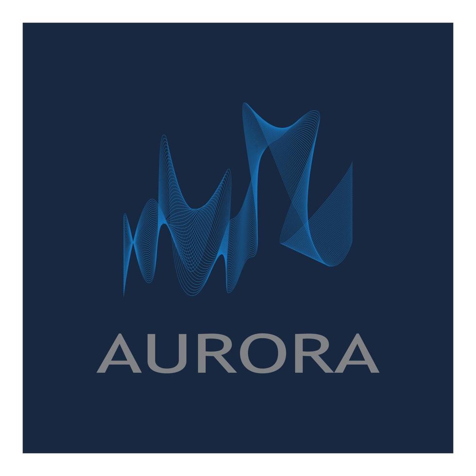 modelo de vetor de ilustração de ícone de design de logotipo aurora