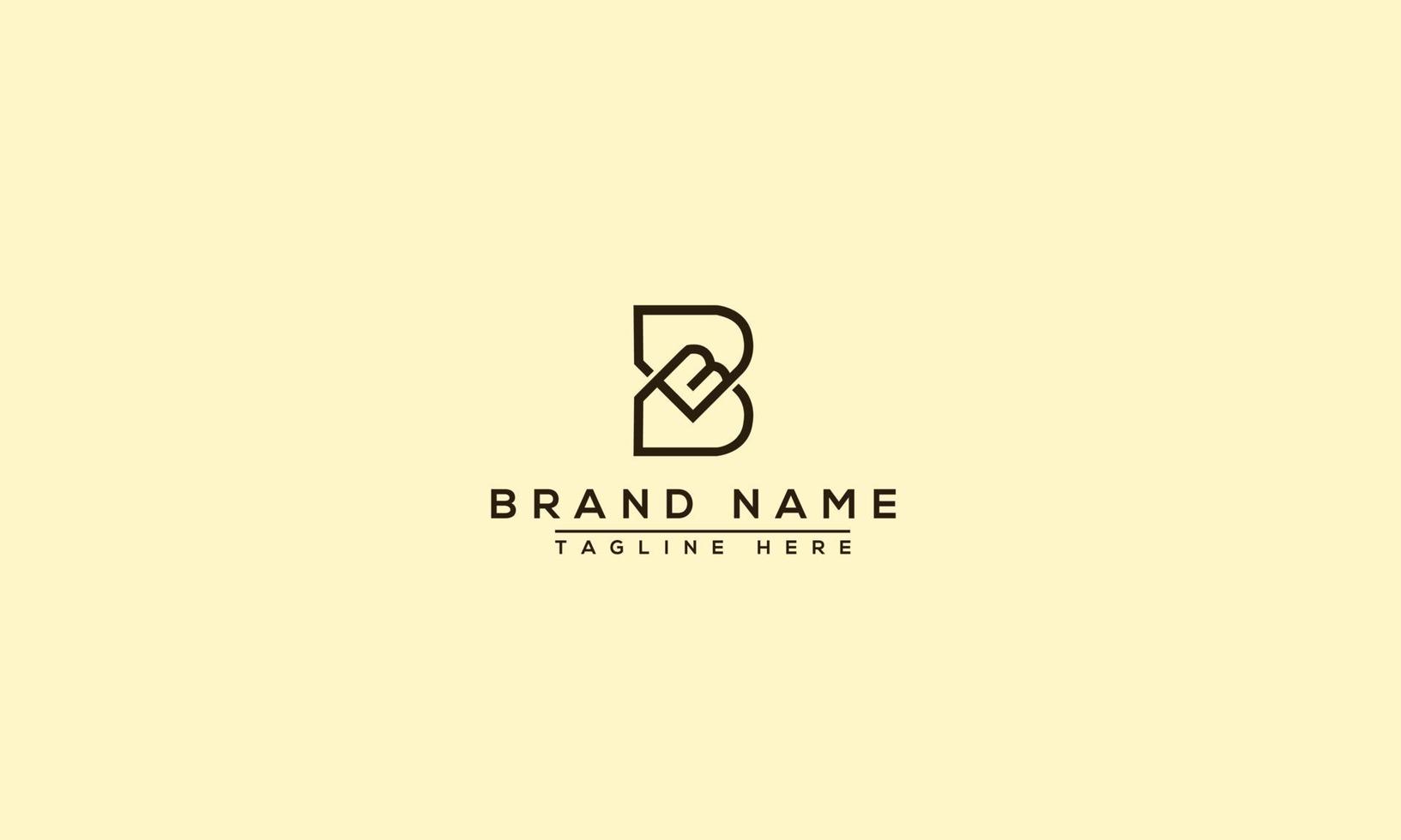 elemento de branding gráfico de vetor de modelo de design de logotipo bb.