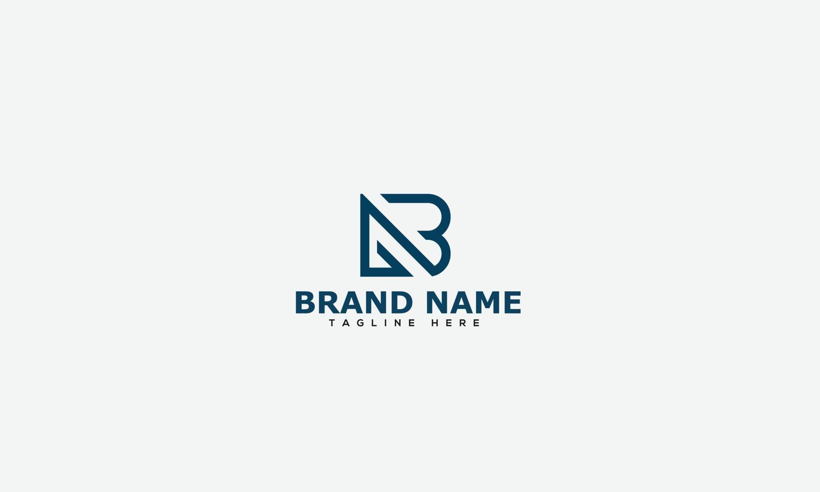 elemento de branding gráfico de vetor de modelo de design de logotipo nb.