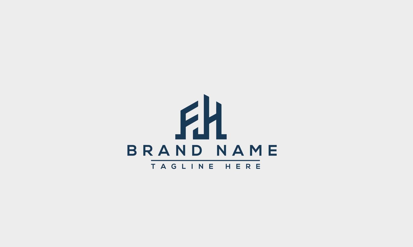 elemento de branding gráfico de vetor de modelo de design de logotipo fh.