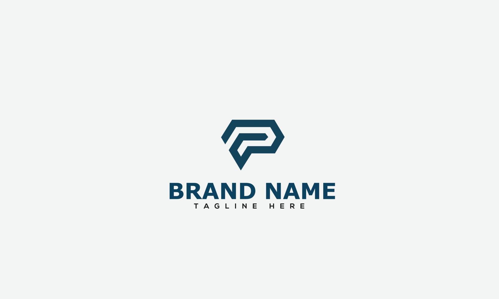 p elemento de branding gráfico de vetor de modelo de design de logotipo.