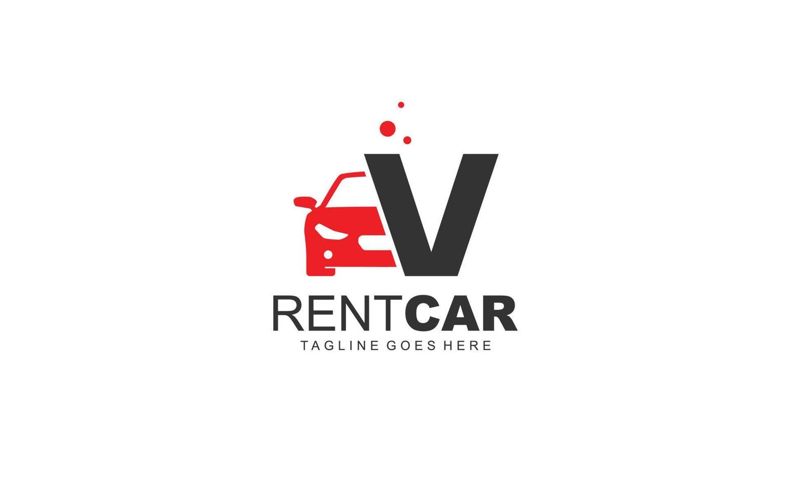 v aluguel de logotipo para empresa de branding. ilustração em vetor modelo de transporte para sua marca.