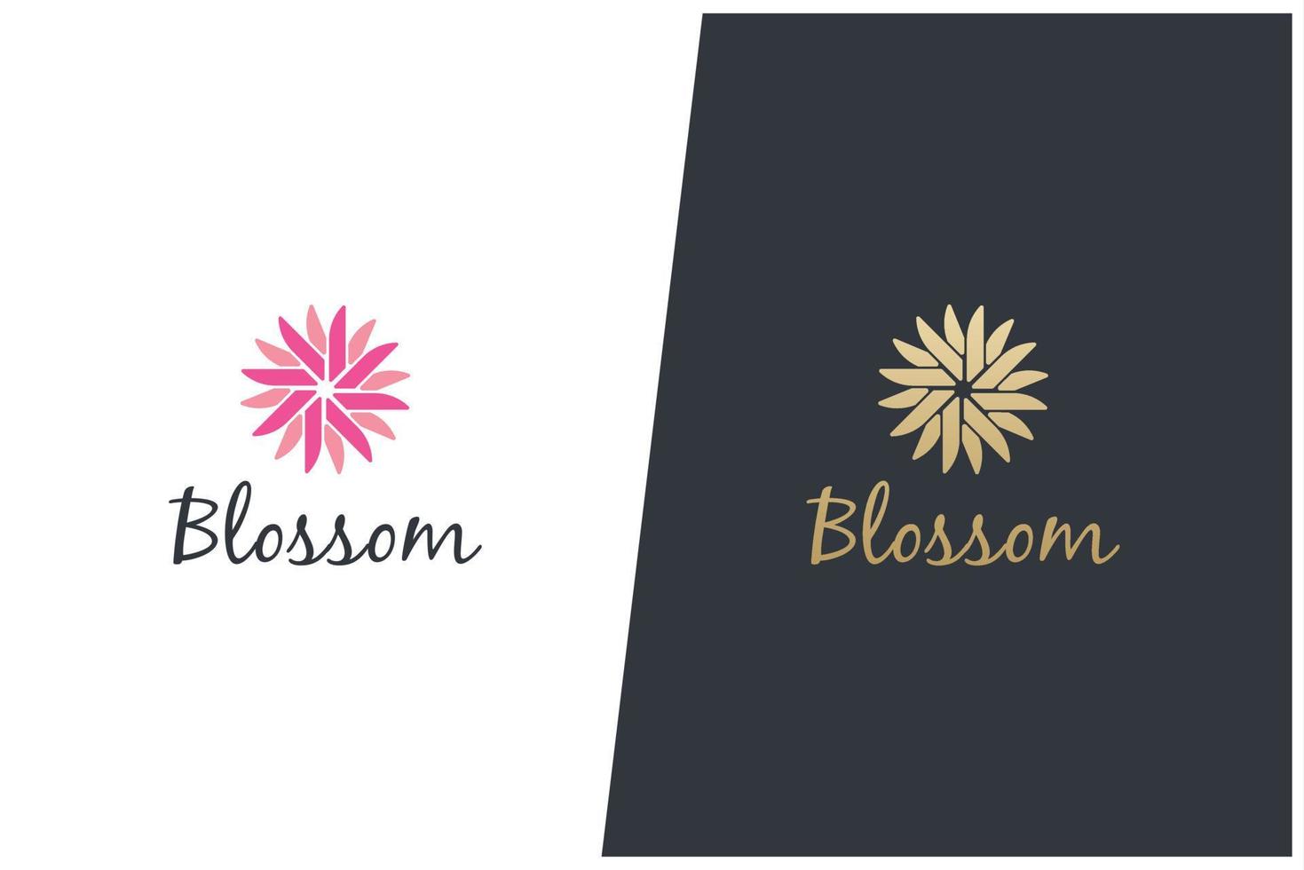 design de conceito de logotipo de vetor de bem-estar de spa flor flor