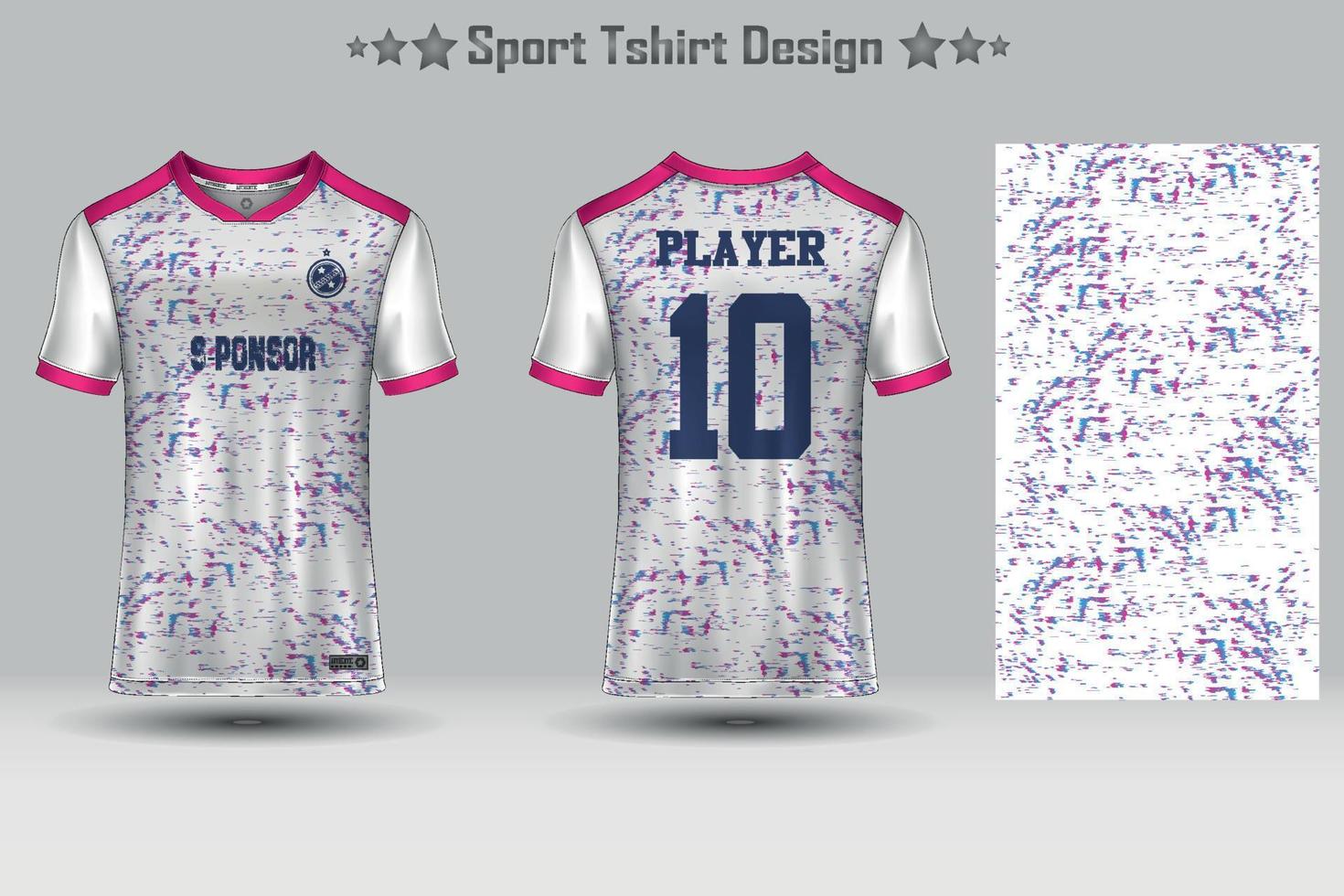 maquete de camisa de esporte de futebol design de t-shirt de padrão geométrico abstrato vetor