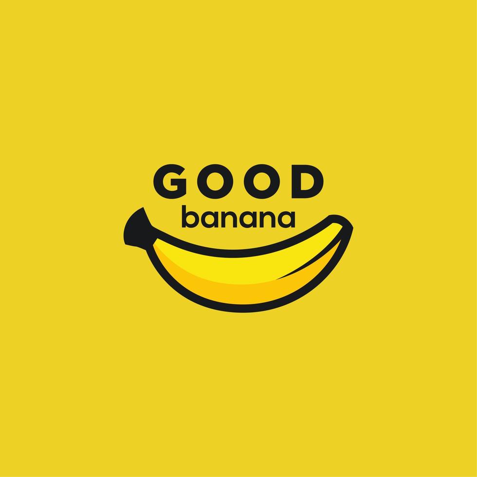 bom design de conceito de logotipo de banana. ilustração ícone banana vetor