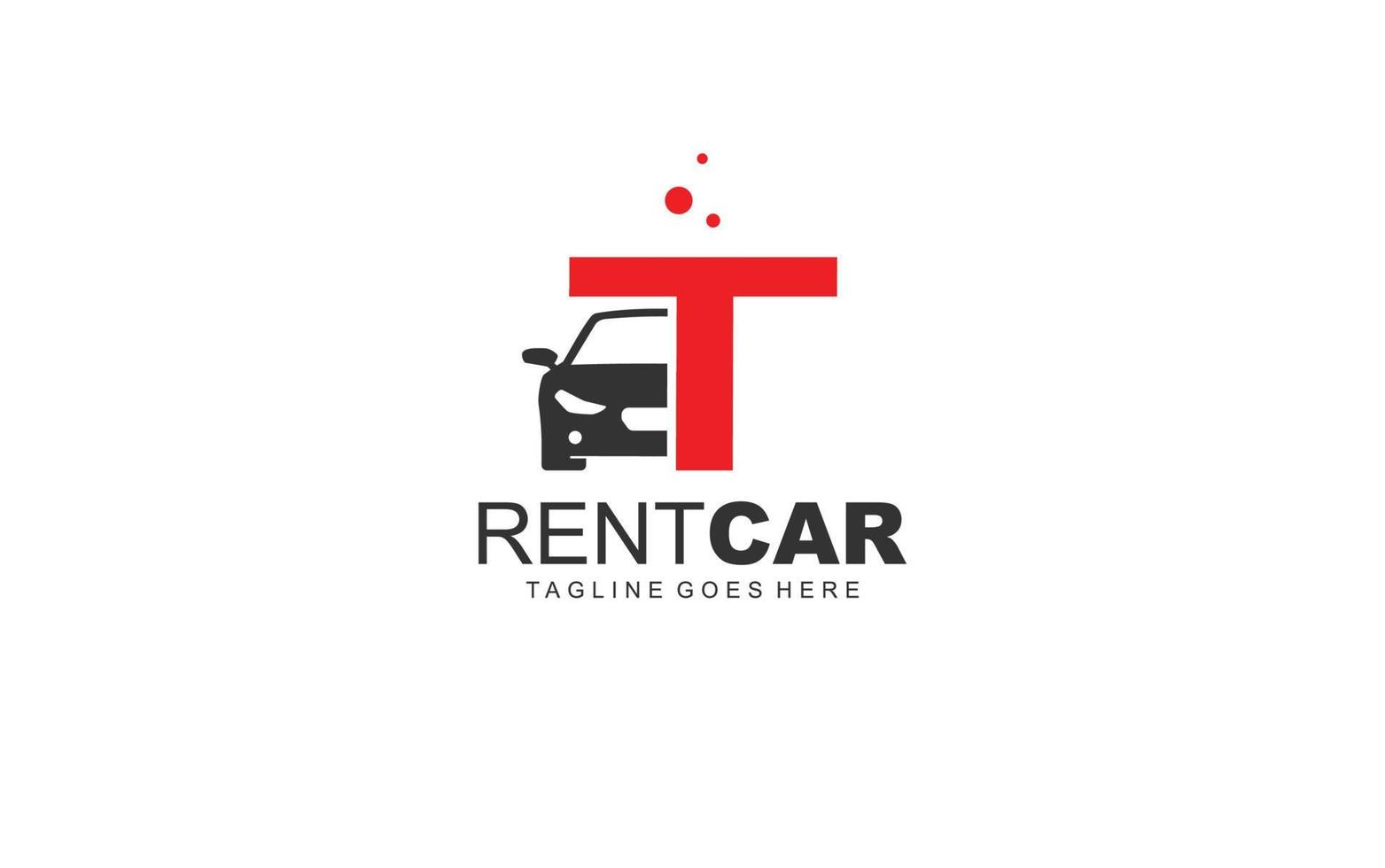 t aluguel de logotipo para empresa de branding. ilustração em vetor modelo de transporte para sua marca.