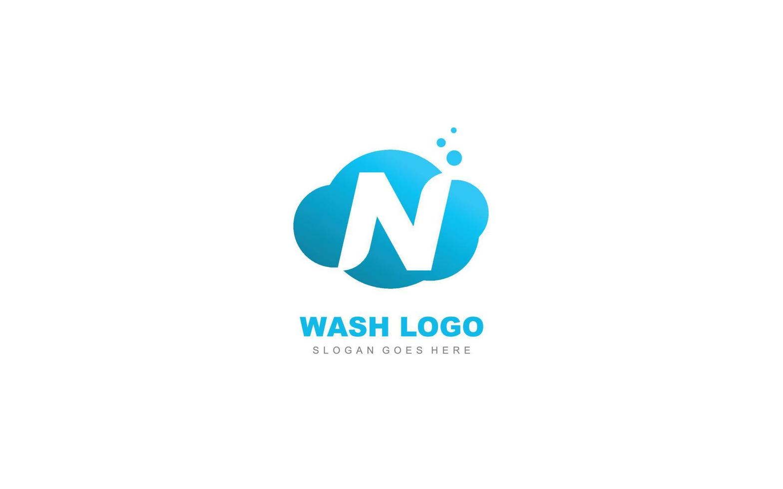 n logo cloud para empresa de branding. carta modelo ilustração vetorial para sua marca. vetor