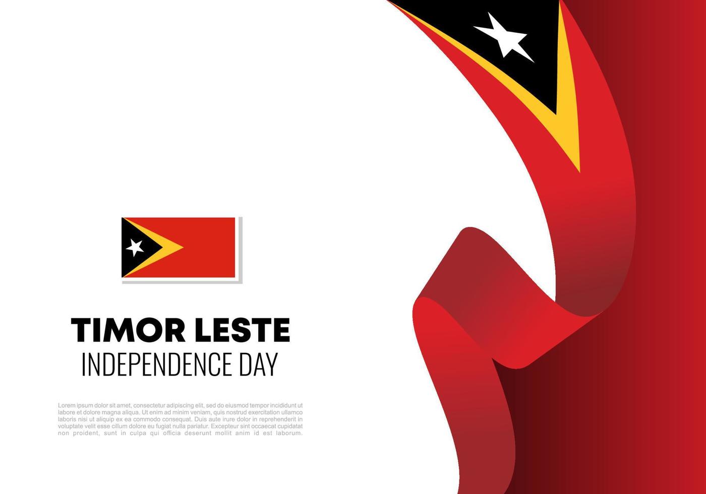 fundo do dia da independência de timor leste para celebração em 20 de maio. vetor