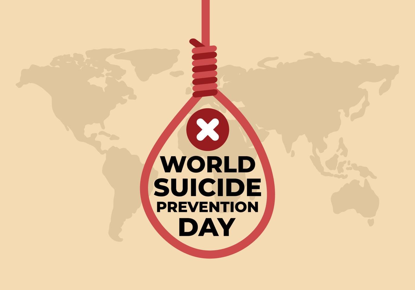 cartaz de banner de fundo de dia preventivo de suicídio mundial em 10 de setembro. vetor