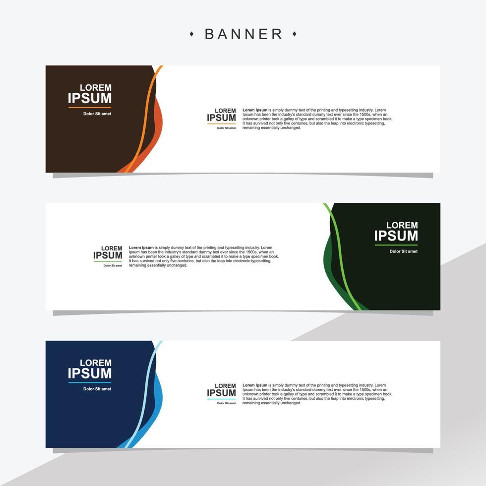 modelo de vetor abstrato banner design. conjunto de vetor isolado de fundo de banner para impressão, exibição, promoção.