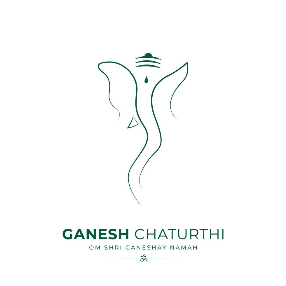 design de postagem de mídia social ecologicamente correto ganesh chaturthi vetor