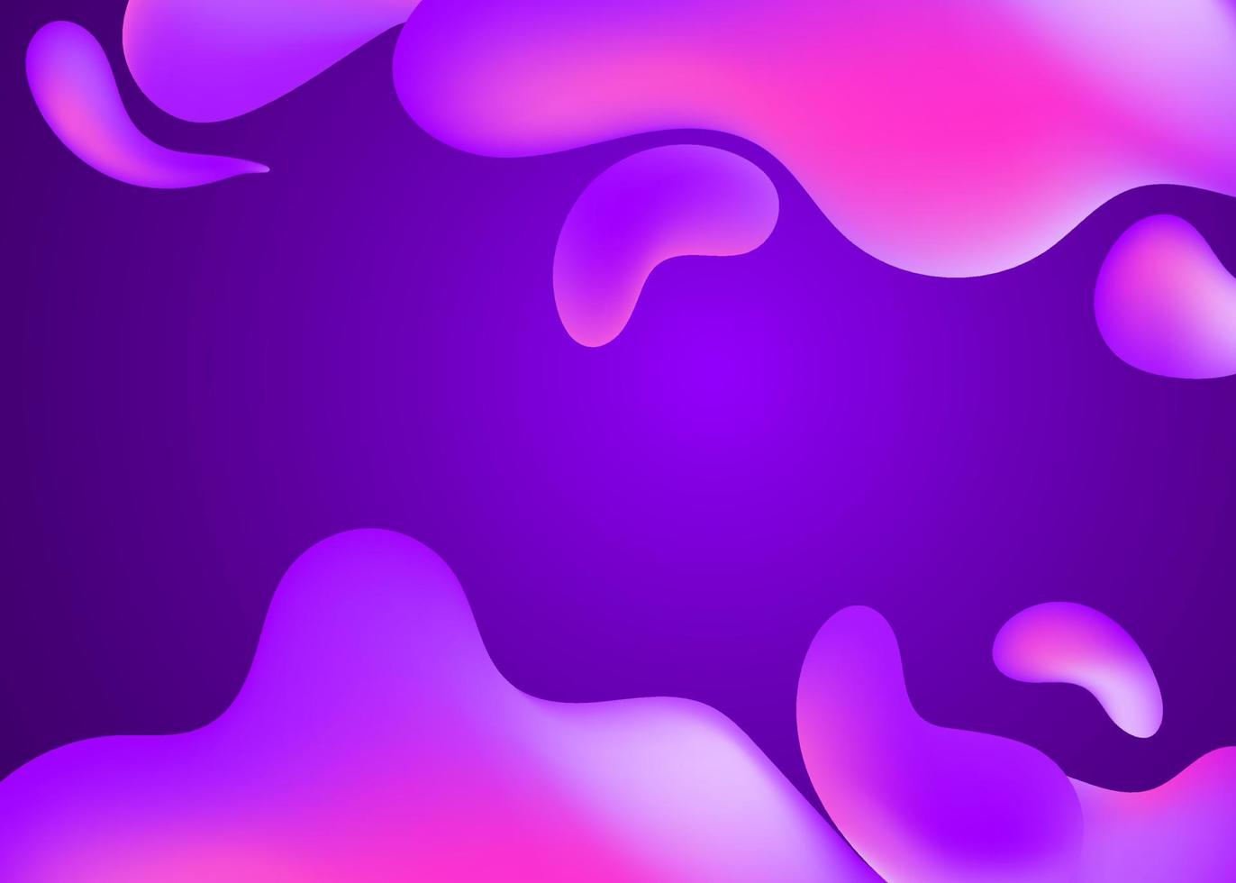 fluxo líquido roxo, lâmpada de lava neon rosa 3d fundo geométrico vetorial para banner, cartão, design de interface do usuário ou papel de parede. bolha de malha de gradiente na forma de uma gota de onda. formas abstratas coloridas fluidas. vetor