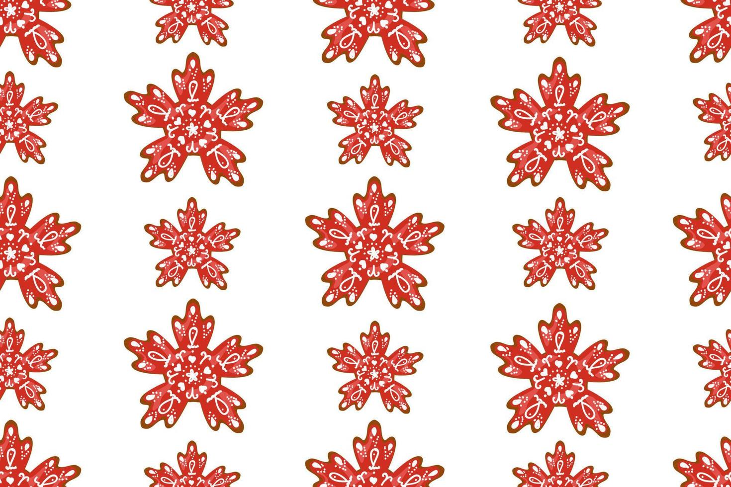 padrão perfeito de natal com kawaii, textura para biscoitos de gengibre de natal com glacê para têxteis, scrapbook, papel de embrulho, vetor de decoração de ano novo.