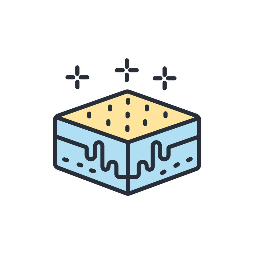 ícones de brownie simbolizam elementos vetoriais para infográfico web vetor