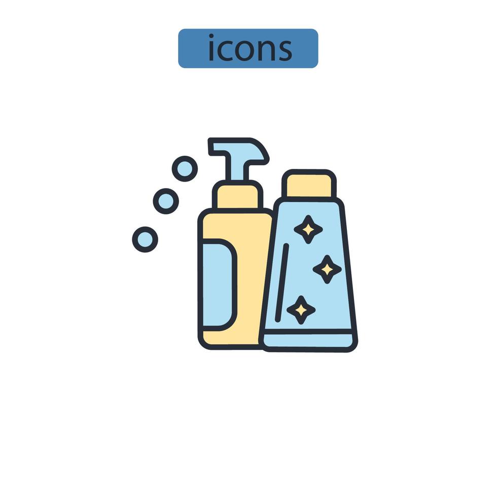 ícones de detergente símbolo elementos vetoriais para web infográfico vetor