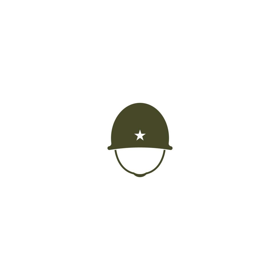 ícone de capacete do exército vetor