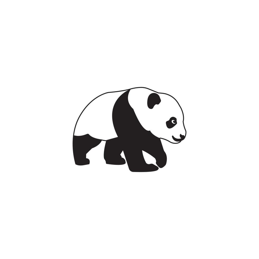 design de símbolo de ilustração vetorial ícone panda vetor