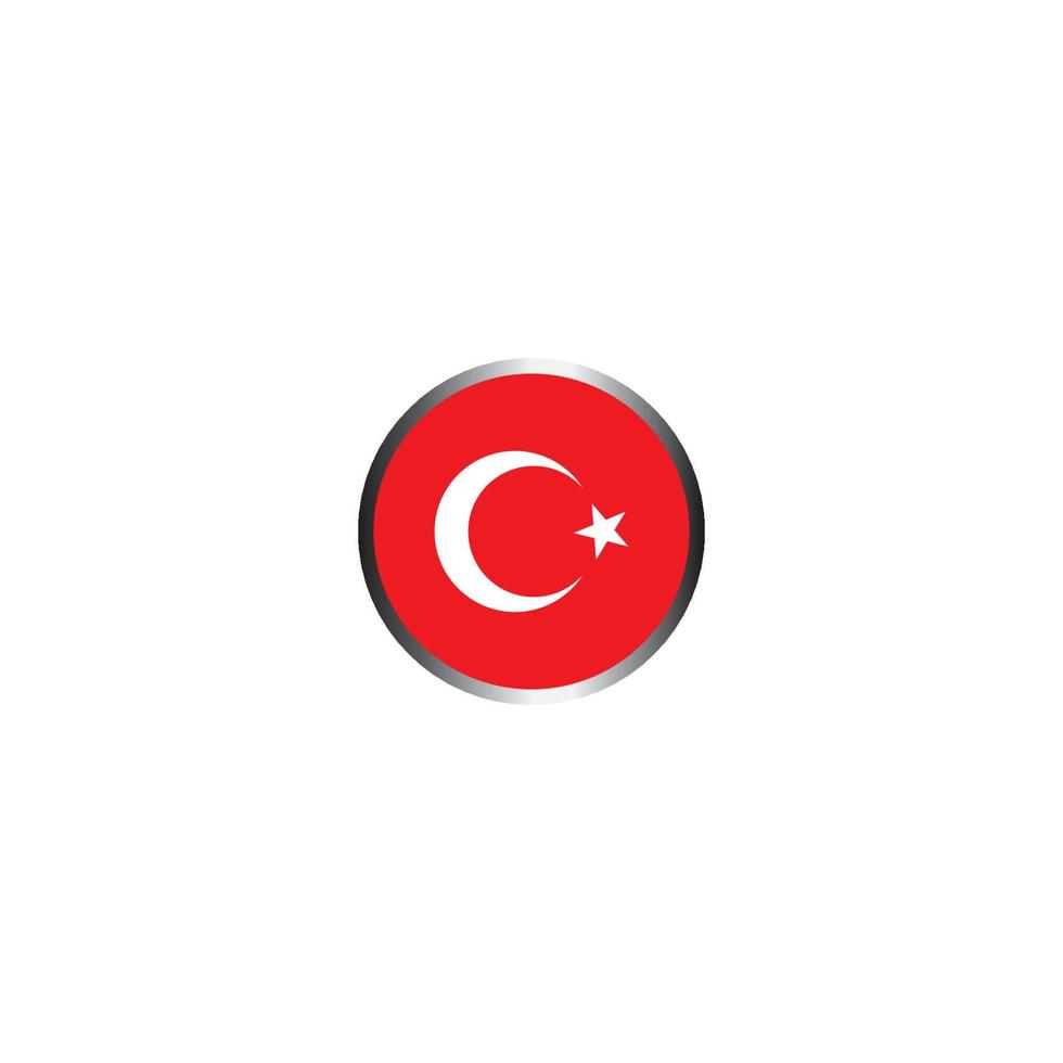 ícone de bandeira da turquia vetor