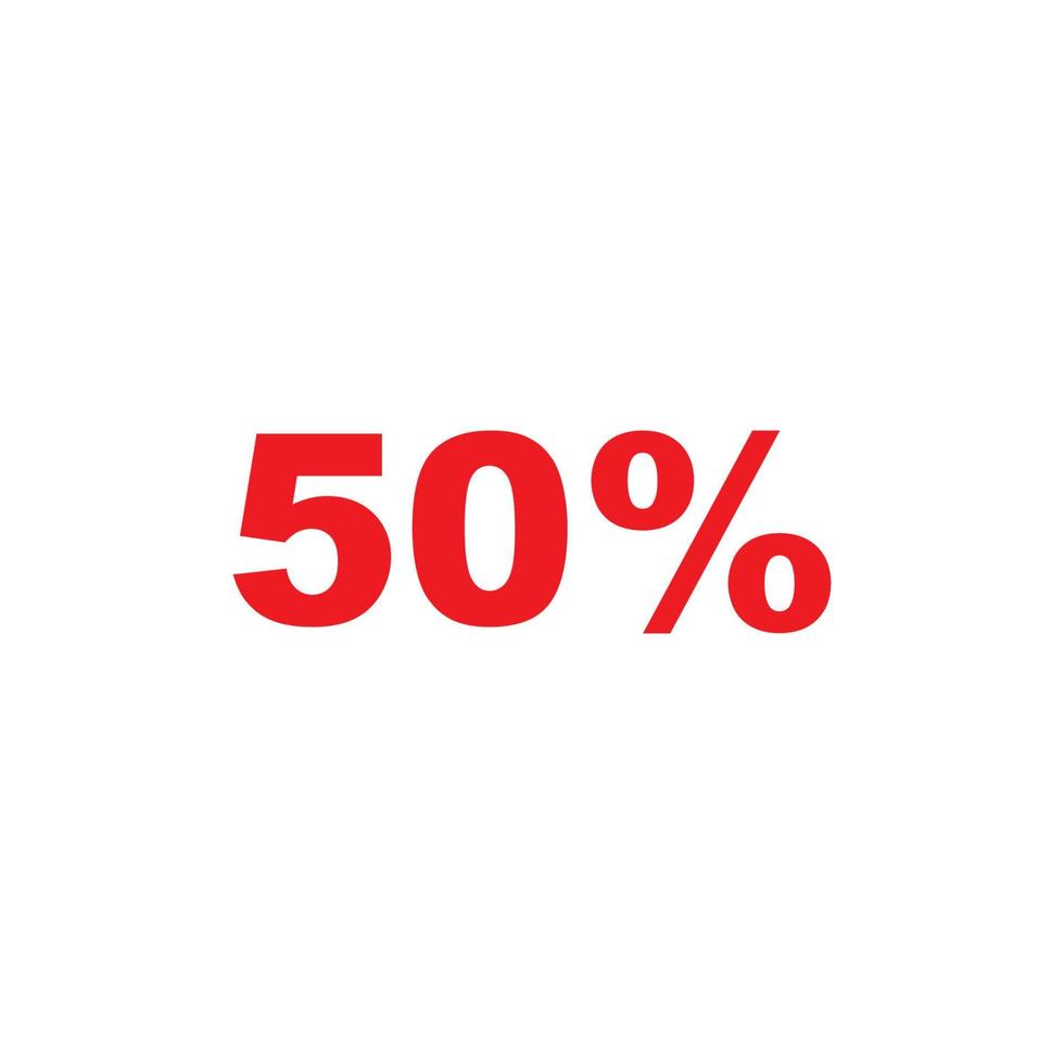 ícone de vetor de cinquenta por cento