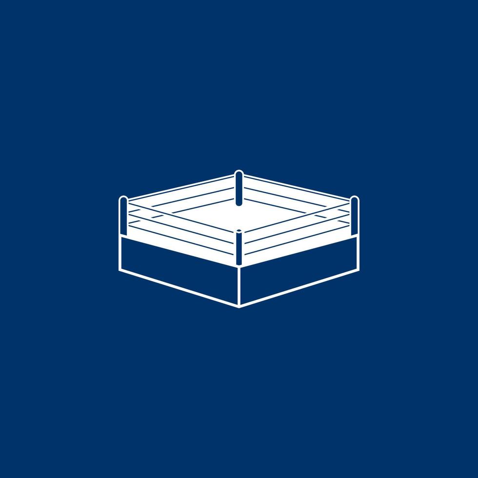 logotipo do ringue de boxe vetor