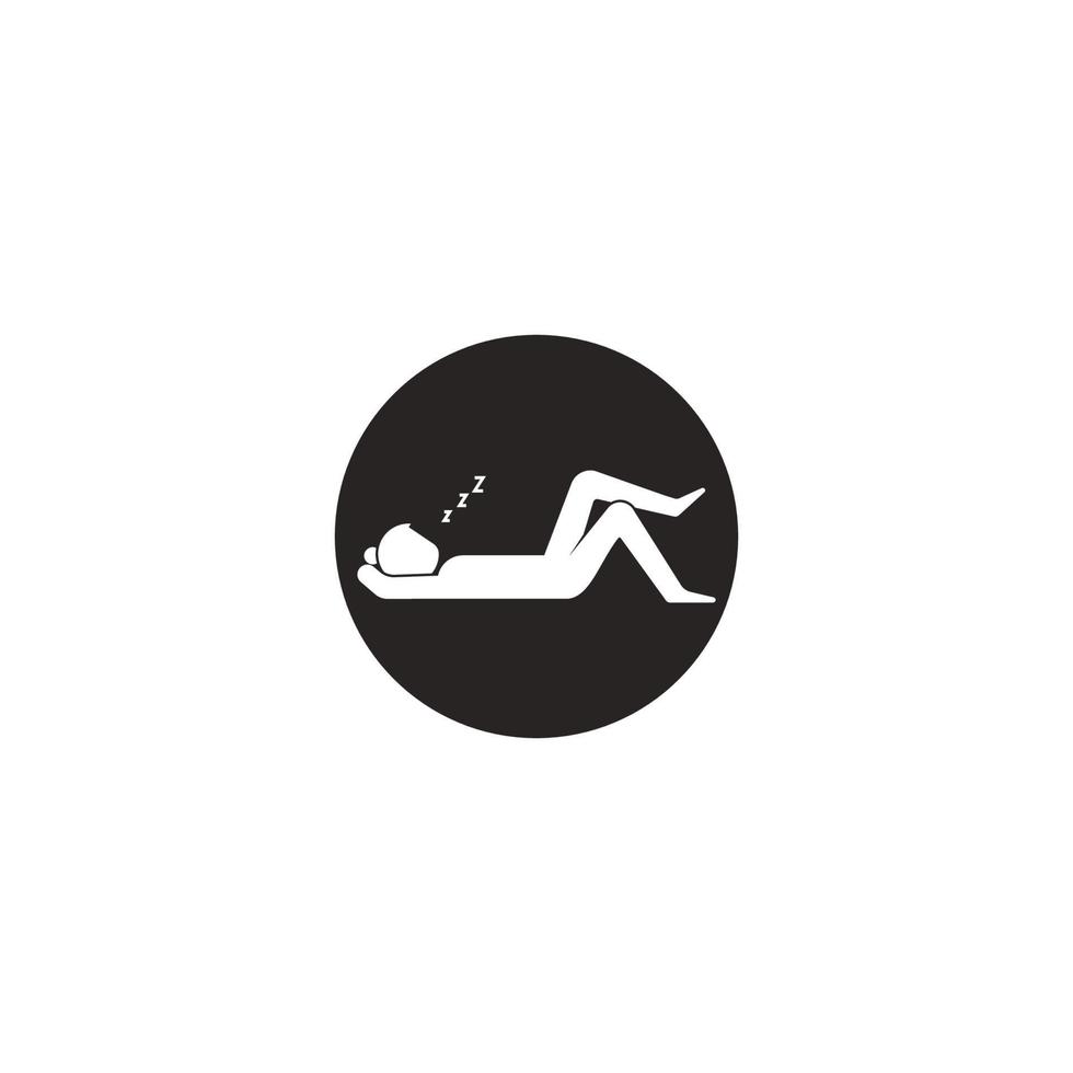 ícone de pessoas dormindo ou relaxando vetor