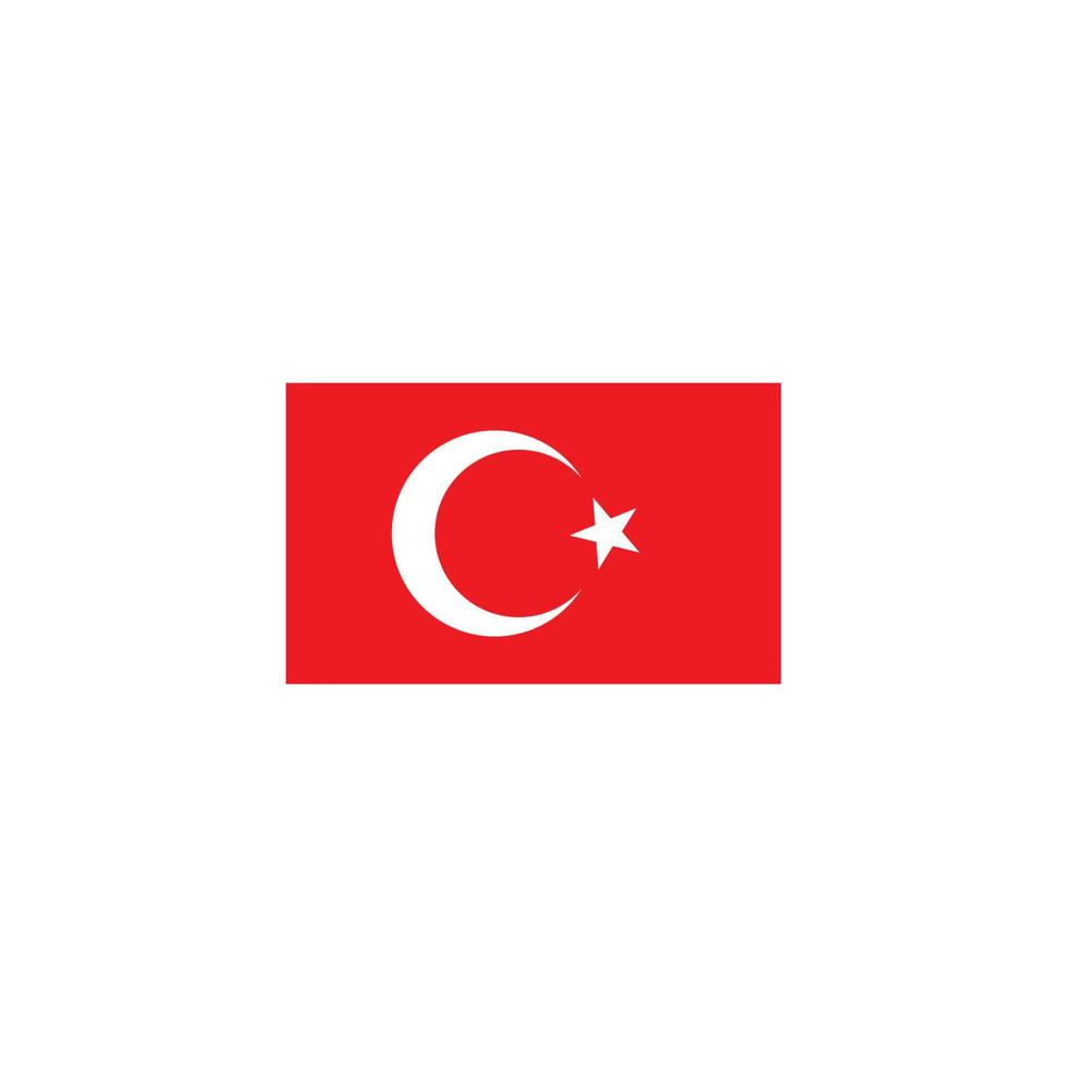 ícone de bandeira da turquia vetor