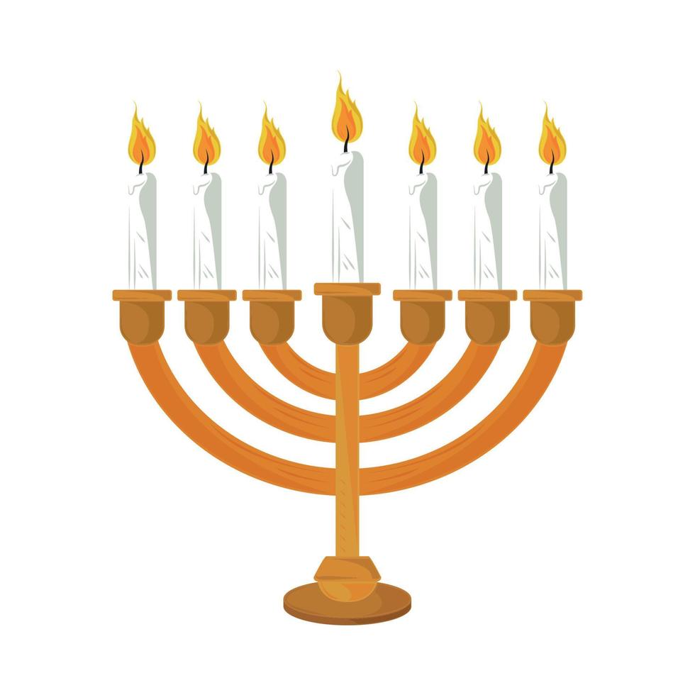 candelabro judaico menorá vetor