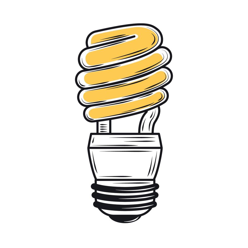 lâmpada led de economia de energia vetor