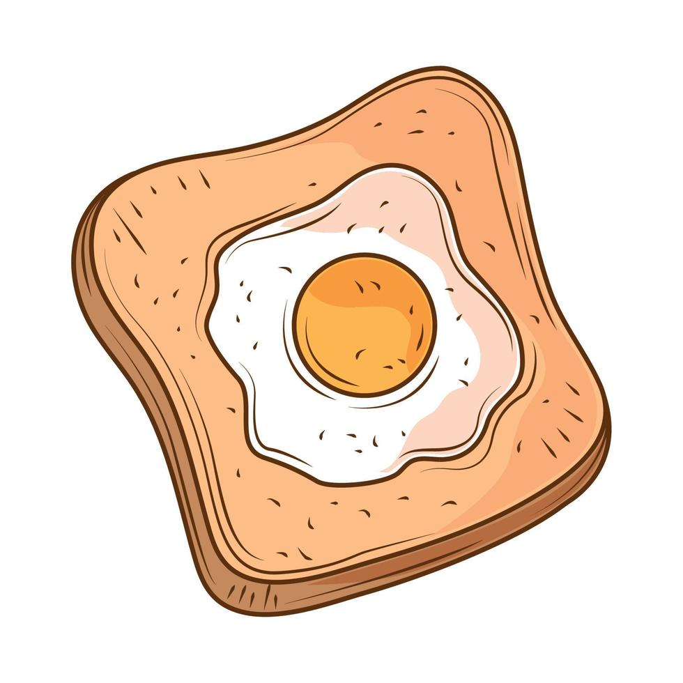 ícone de ovo de pão vetor