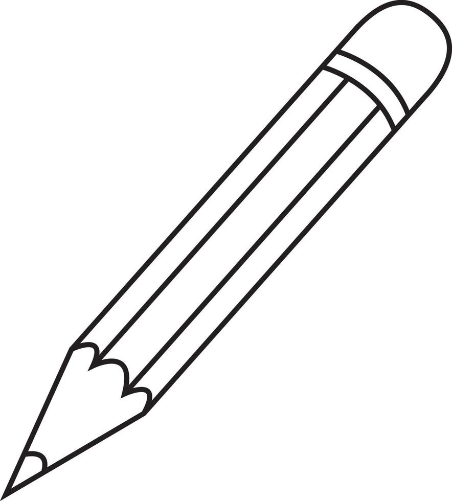 ilustração de arte de linha de lápis vetor