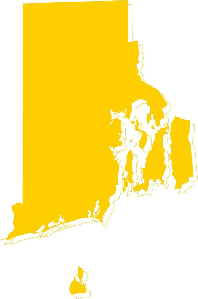 rhode island vector map.hand desenhado estilo de minimalismo.