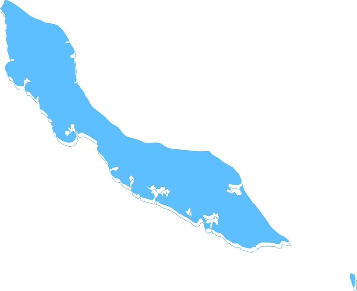 Curaçao vector map.hand desenhado estilo de minimalismo.