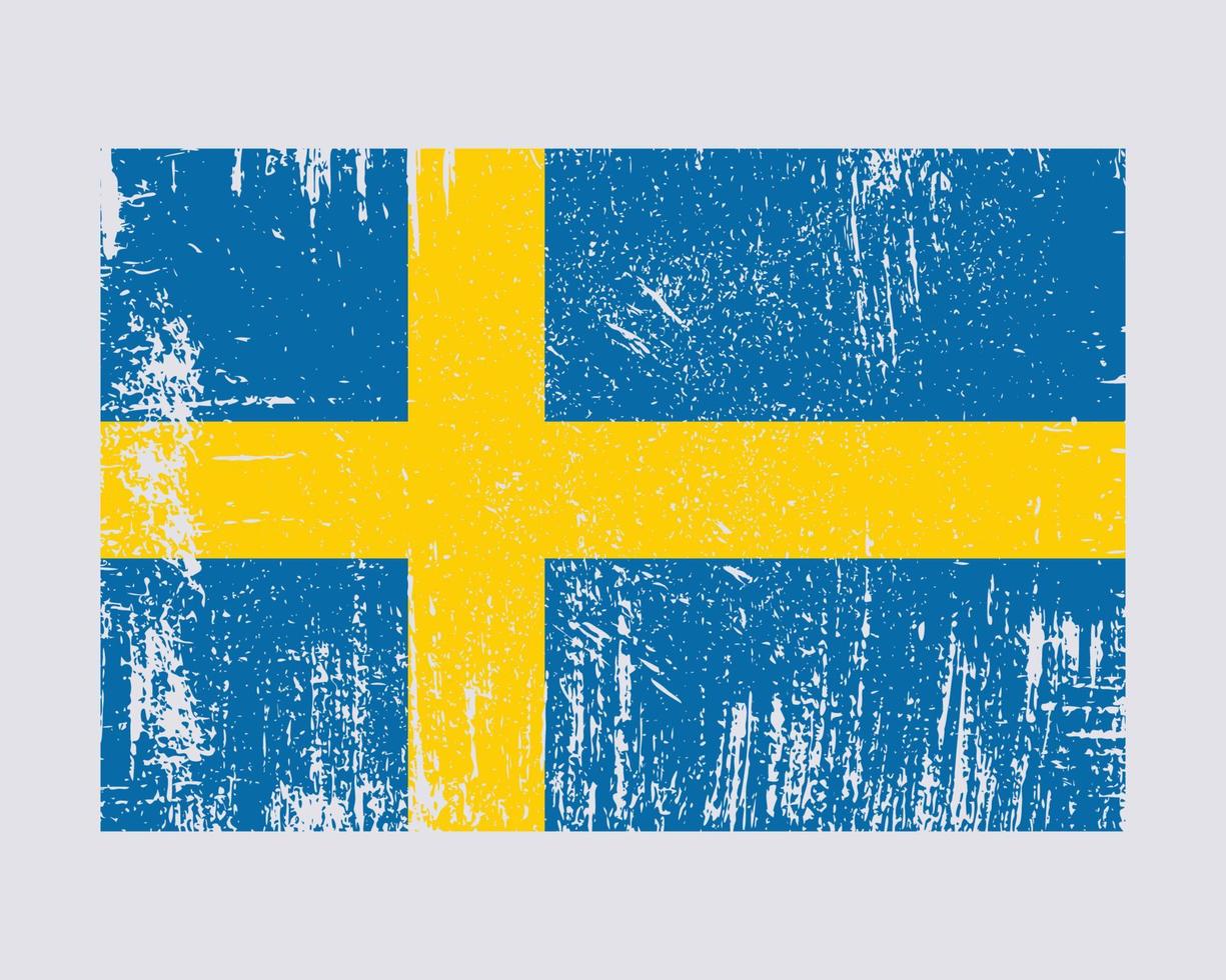 vetor de bandeira da Suécia