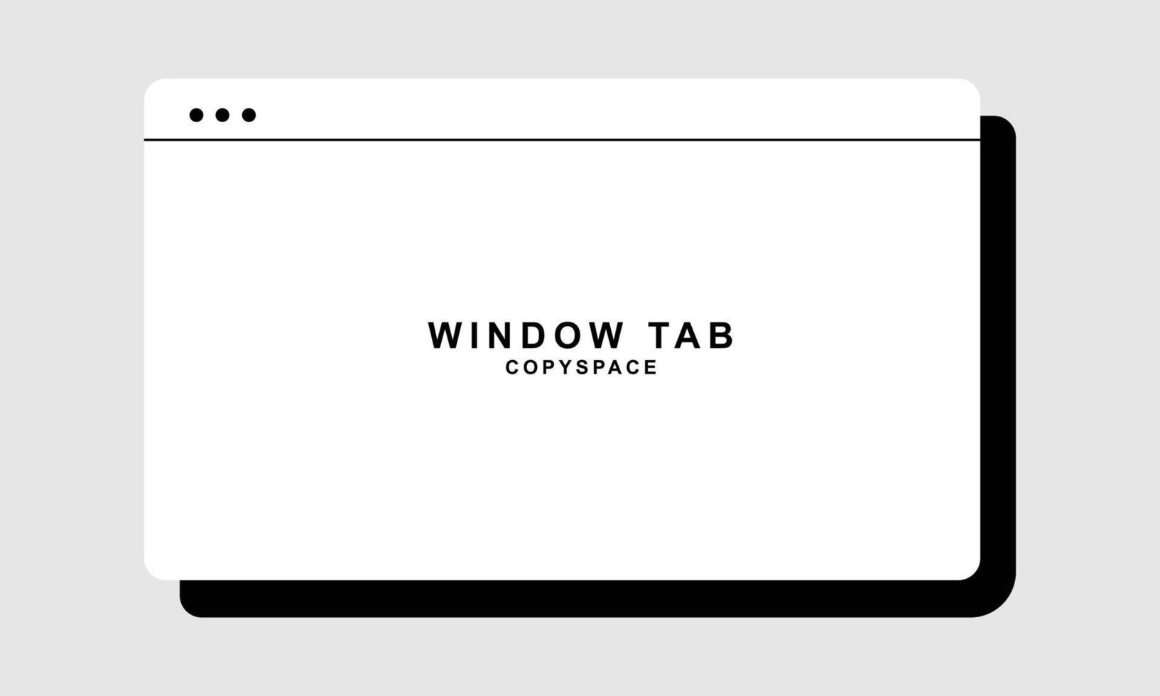 exibição de guia de janela para modelo de espaço de cópia de texto. design de plano de fundo com estilo minimalista e limpo. interface de computador em design de estilo retrô vetor