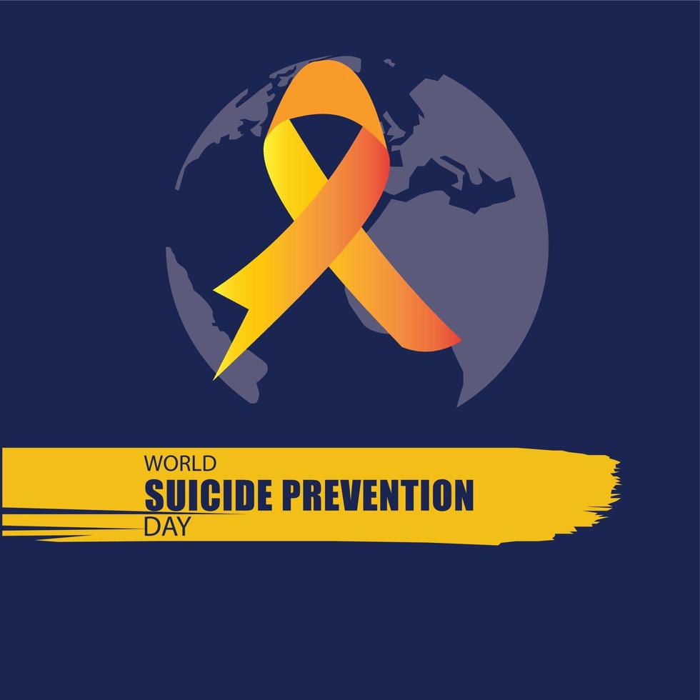 ilustração vetorial do dia mundial de prevenção ao suicídio. design simples e elegante vetor