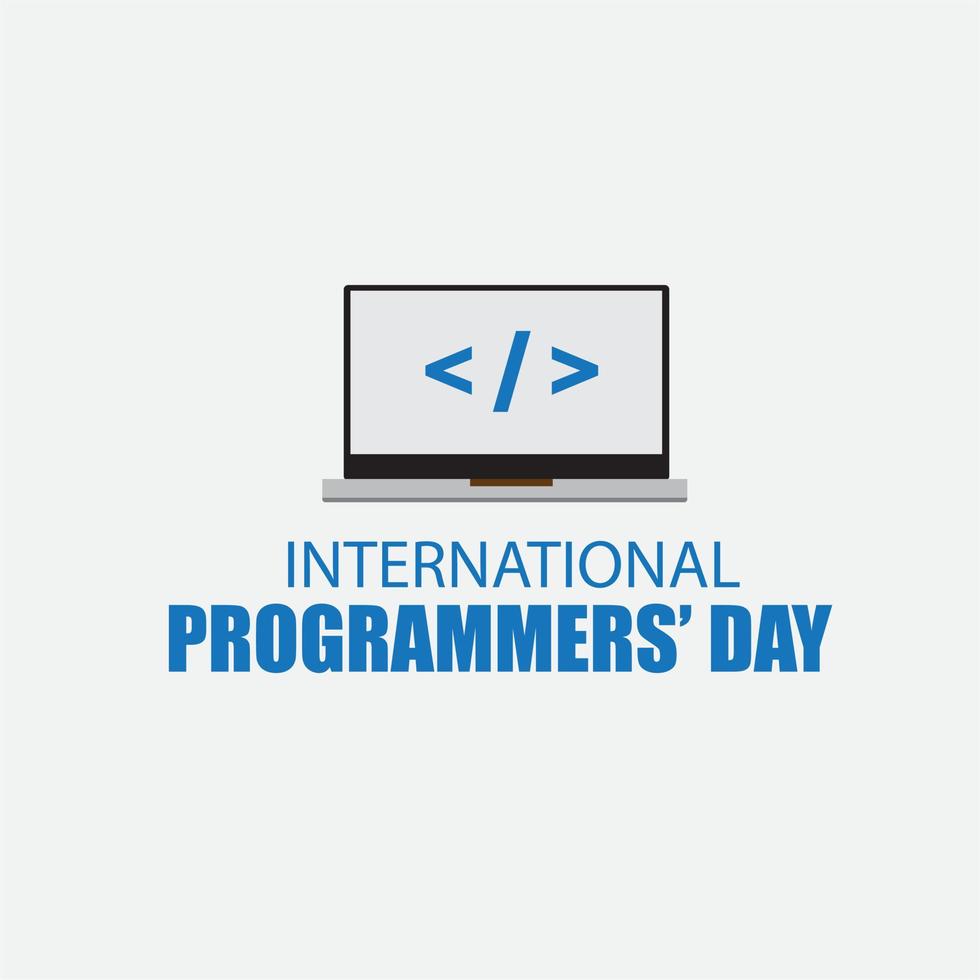 vetor de dia internacional dos programadores. design simples e elegante